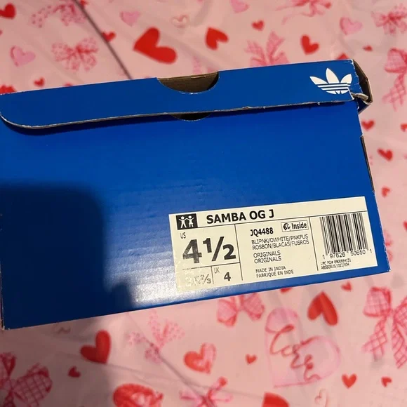 Adidas Samba Pink and White Sneakers